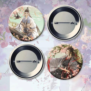 Diabolism Founder Anime Enamel Pins Initial Wedding Couples Brooches