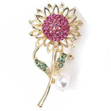 Delicate Sunflower Brooch Micro Inlaid Zircon Pin Sweet Brooch