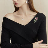 Delicate Sunflower Brooch Micro Inlaid Zircon Pin Sweet Brooch