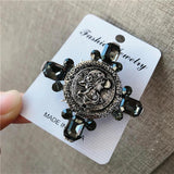 Baroque Style Crystal Collar Pin Brooch Party Jewelry