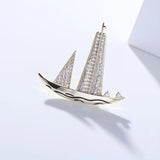 Sailing Sailboat Men's Brooch Suit Pin Clothing Accessories Corsage