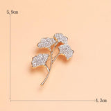 Beaut&Berry Sparkling Gingko Leaves Brooches