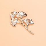 Beaut&Berry Sparkling Gingko Leaves Brooches
