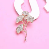 Beaut&Berry Sparkling Gingko Leaves Brooches