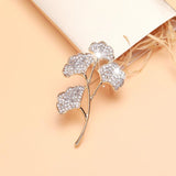 Beaut&Berry Sparkling Gingko Leaves Brooches