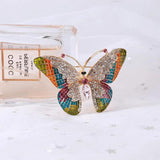 Colorful Big Butterfly Brooch Women Enamel Rhinestone Insects Beauty