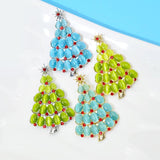 Opal Christmas Tree Brooch Vintage Pin Winter Coat Accessories