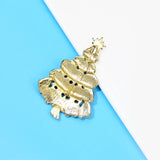 Opal Christmas Tree Brooch Vintage Pin Winter Coat Accessories