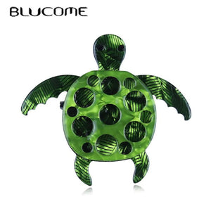 Acrylic Swimming Turtle Brooches Women Unisex Lovely Animal Pin