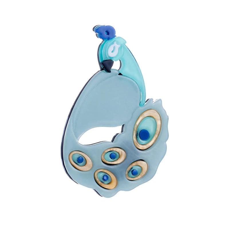 Stylish Peacock Shape Acrylic Women Brooch