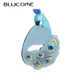 Stylish Peacock Shape Acrylic Women Brooch