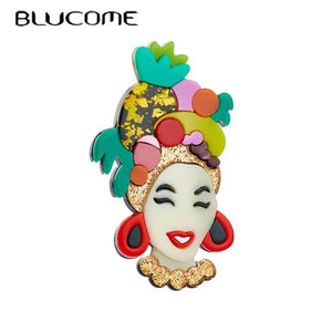 Lady Fruit Headdress Brooches Acrylic Material Birthday Party Accessory