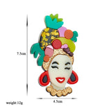 Lady Fruit Headdress Brooches Acrylic Material Birthday Party Accessory