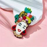 Lady Fruit Headdress Brooches Acrylic Material Birthday Party Accessory
