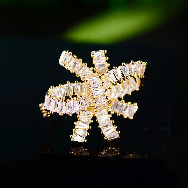 Lucky Knot Zircon Small Brooch CZ Bowknot Broochpin