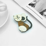 Mouse with Long Tail Acrylic Brooch for Women