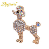 Rhinestone Poodle Dog Women's Brooch Pin Animal Jewelry