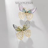 High-end Butterfly Brooch Female Transparent Wings Pin