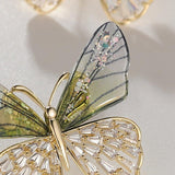 High-end Butterfly Brooch Female Transparent Wings Pin