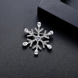 Rainbow Snowflake CZ Crystal Brooch Pin Wedding Bridal Accessories Gift