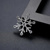 Rainbow Snowflake CZ Crystal Brooch Pin Wedding Bridal Accessories Gift