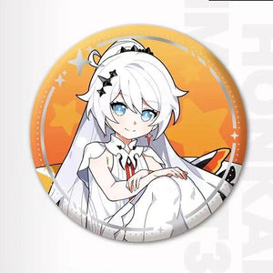 Honkai Impact3 Women Brooch Enamel Pins Initial Pendant Metal Broches