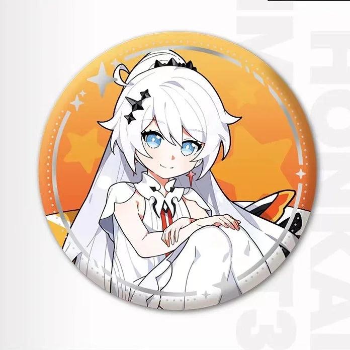Honkai Impact3 Women Brooch Enamel Pins Initial Pendant Metal Broches