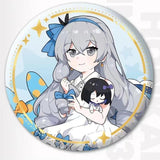 Honkai Impact3 Women Brooch Enamel Pins Initial Pendant Metal Broches