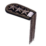 2pcs Star Epaulette Tassel Shoulder Brooch Epaulet Spikes