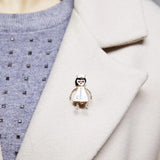 Lovely Nurse Cap Girl Shape Brooch Enamel Crystal Jewelry
