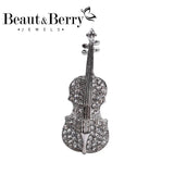Beaut&Berry Rhinestone Guitar Brooches for Men Women