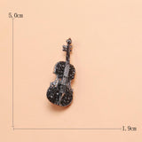 Beaut&Berry Rhinestone Guitar Brooches for Men Women