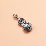 Beaut&Berry Rhinestone Guitar Brooches for Men Women