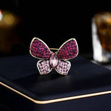 Retro Zircon Corsage Anti-slip Collar Pin Small Brooches for Women Dress Coat