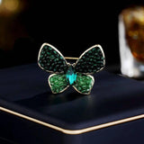 Retro Zircon Corsage Anti-slip Collar Pin Small Brooches for Women Dress Coat