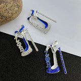 Customizable ZOB Greek Letters Rhinestone Pearl Heels Lapel Pin