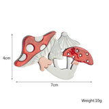 Mushroom Brooches Women's Acrylic Plant Birthday Accessory