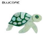 Trendy Green Turtle Shape Brooch for Women