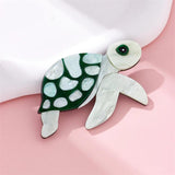 Trendy Green Turtle Shape Brooch for Women