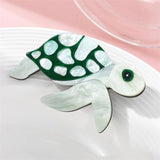 Trendy Green Turtle Shape Brooch for Women