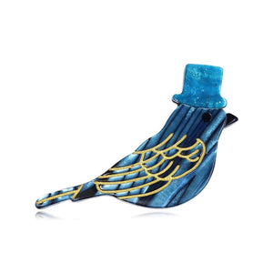 Vivid Acrylic Bird Brooches Pins for Women Animal Brooch Fiber