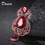 Donia Jewelry Large Pendant Glass Brooch