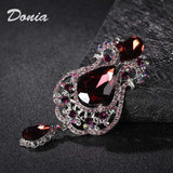 Donia Jewelry Large Pendant Glass Brooch