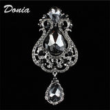 Donia Jewelry Large Pendant Glass Brooch