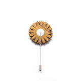 Vintage Wooden Shape Suits Brooch Pin Men's Jewelry