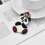 Panda Shape Acrylic Material Brooch - Casual Jewelry for Girls
