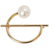 Women's Chiffon Shirt Brooch G Letter Pearl Corsage Decorative Pin