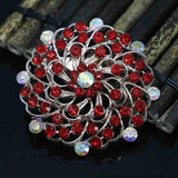 Multicolor Rose Gold Flower Dress Scarf Brooch Pin Jewelry