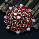 Multicolor Rose Gold Flower Dress Scarf Brooch Pin Jewelry