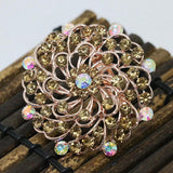 Multicolor Rose Gold Flower Dress Scarf Brooch Pin Jewelry